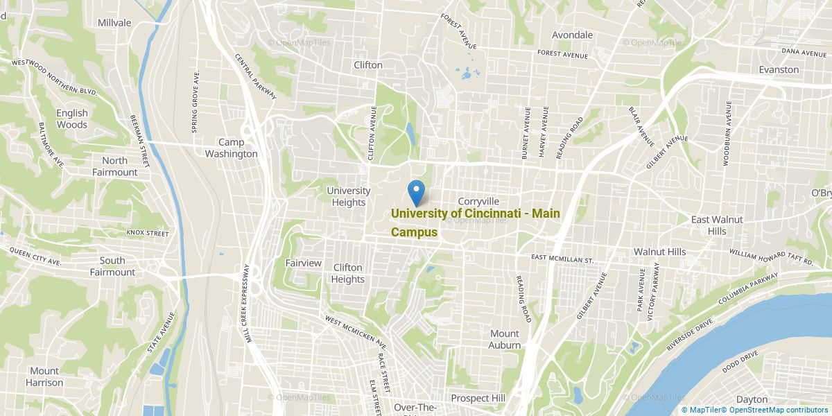 University Of Cincinnati Campus Map