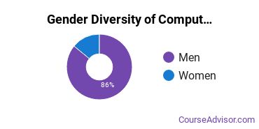 DePaul University gender breakdown of Computer Science Bachelor's degree recipients